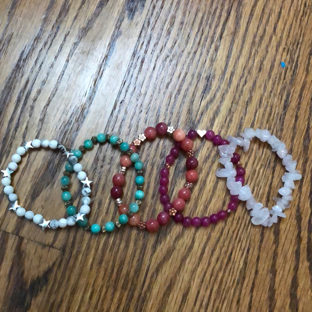 Five piece homemade bracelets set by me!